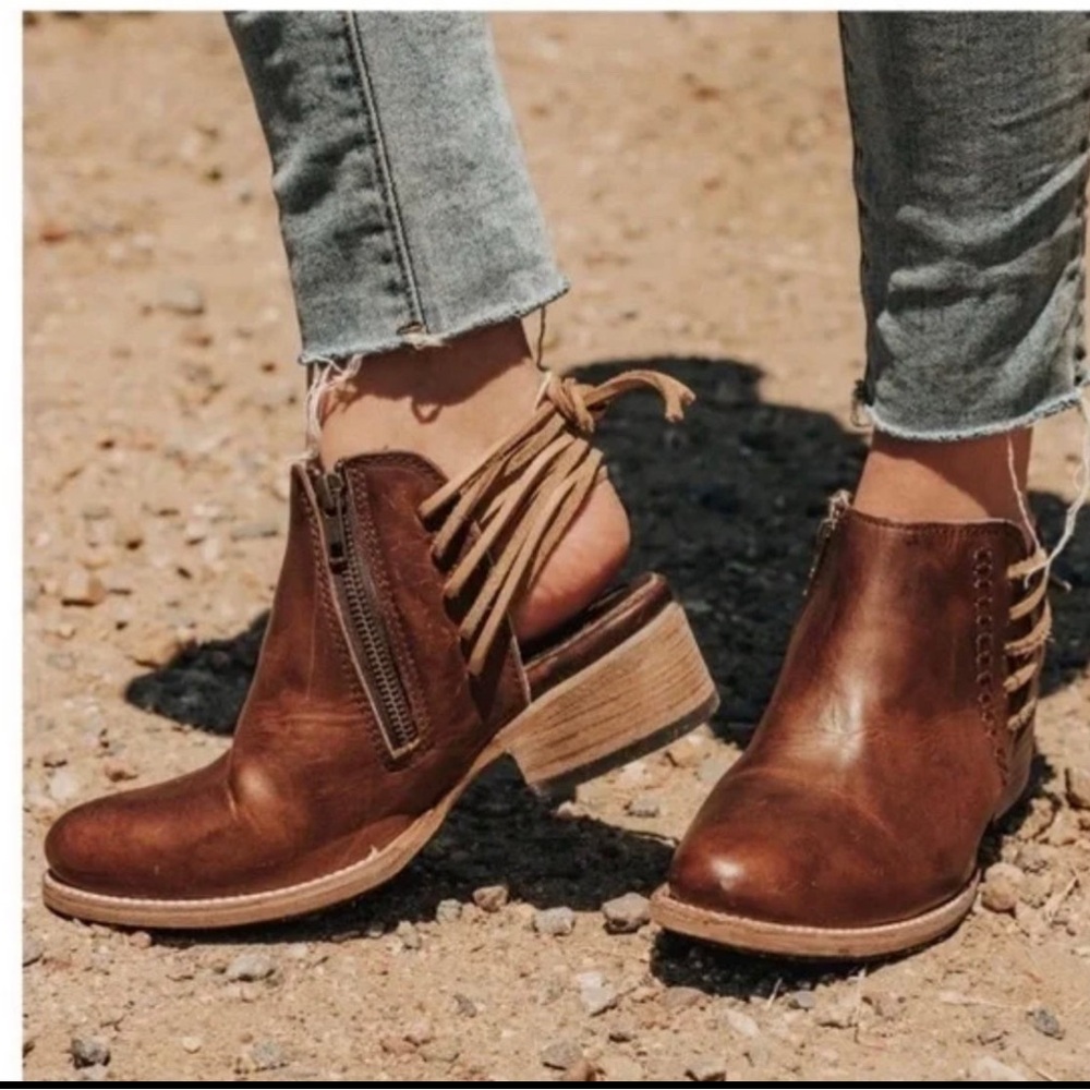 Freebird by Steven JoJo ankle bootie in Cognac 8